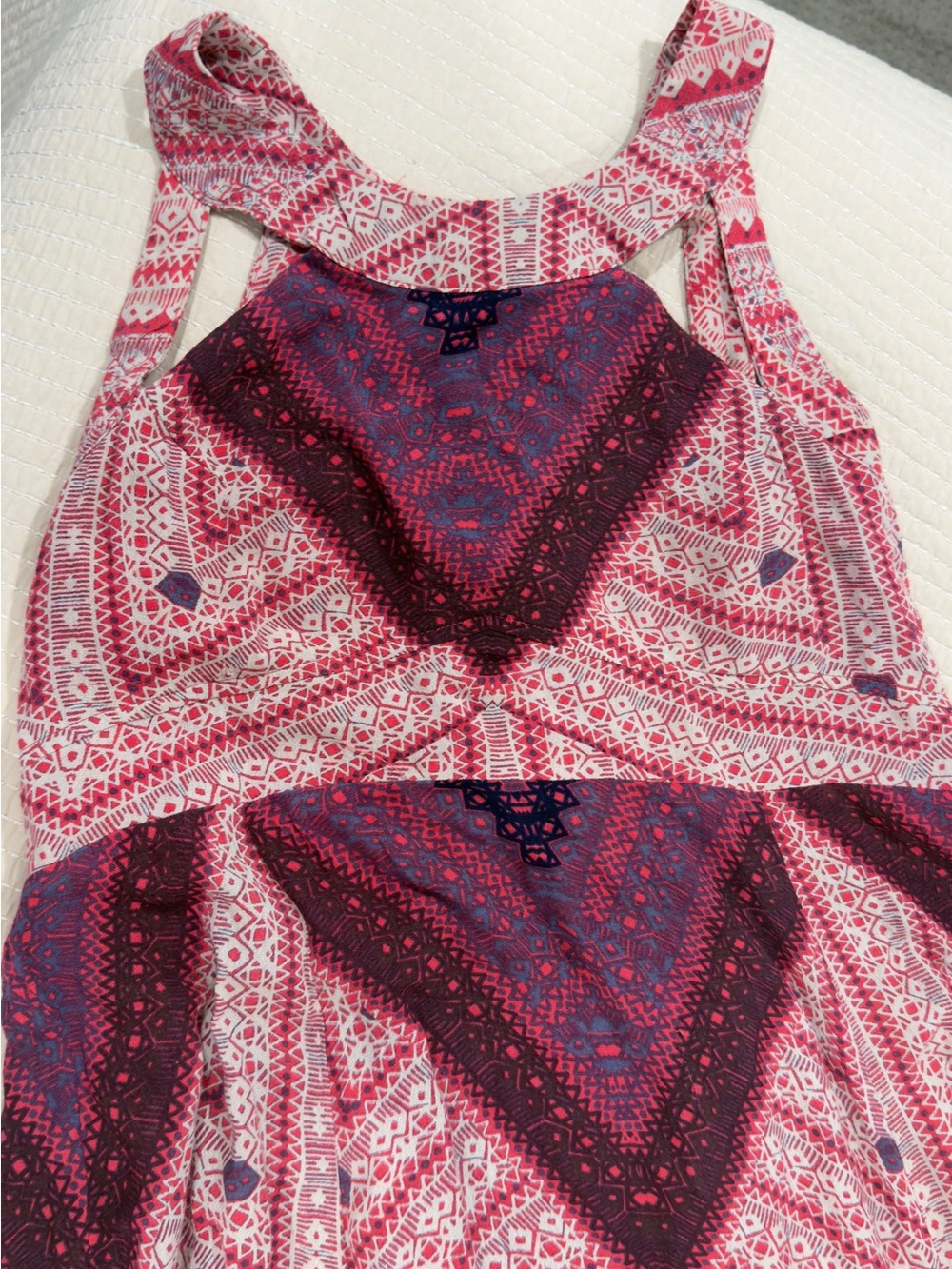 Free People Geometric Lace Up Back Boho Maxi Dress Size 6